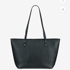 GiGi New York, black pebbled leather tote
